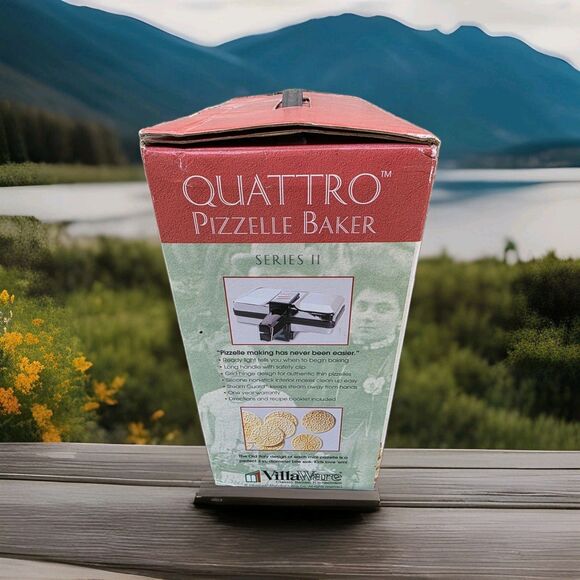 NEW VillaWare Quattro Pizzelle Baker Series II #3850 New 3” Italian Cookie Maker - Picture 3 of 5